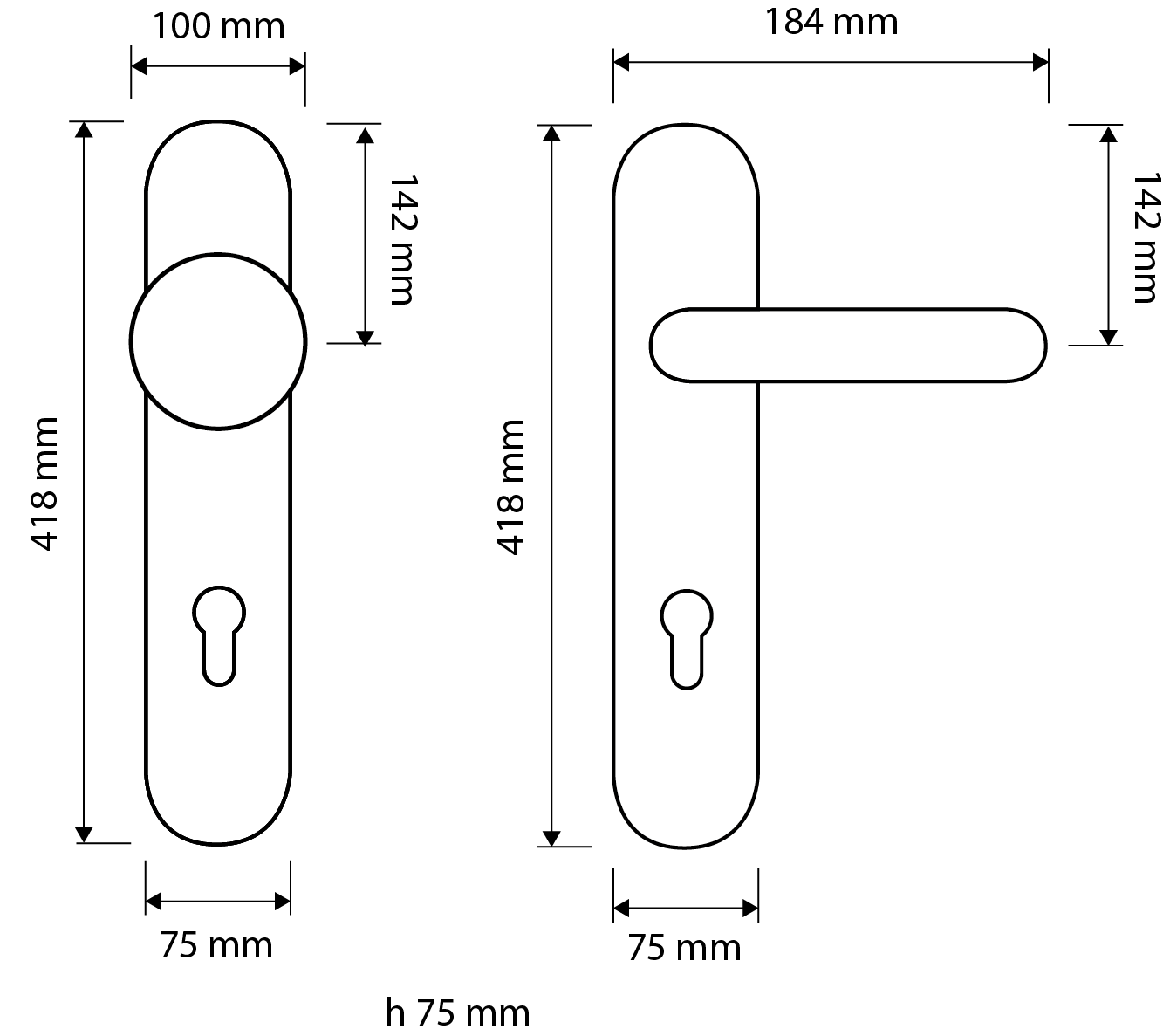 Ручка KNOB LINEA CALI QUEEN 1405 PT