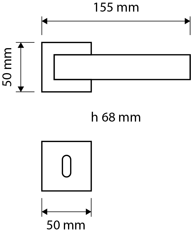 Дверная ручка LINEA CALI PRISMA